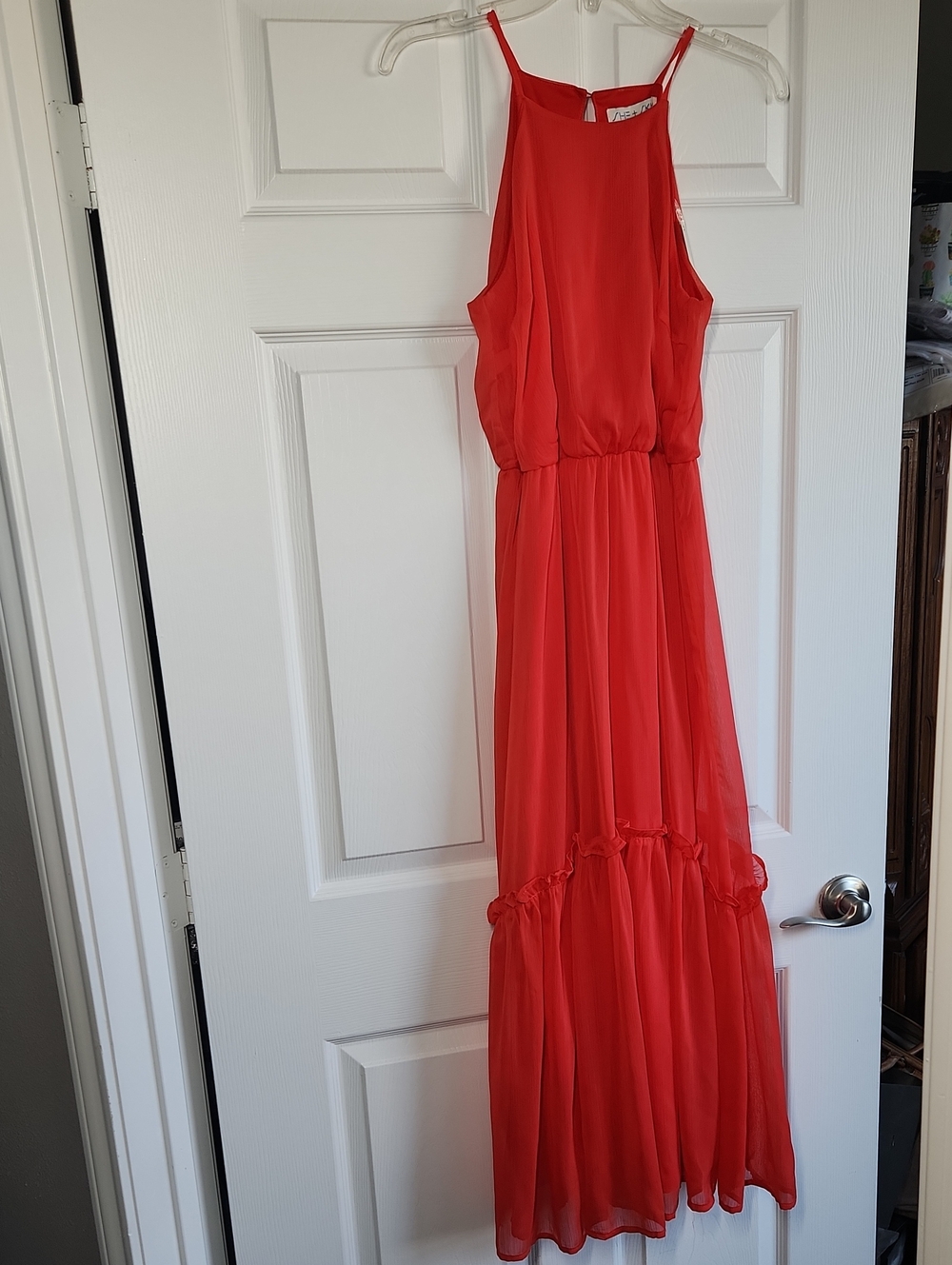 NWT Red Halter Maxi Dress